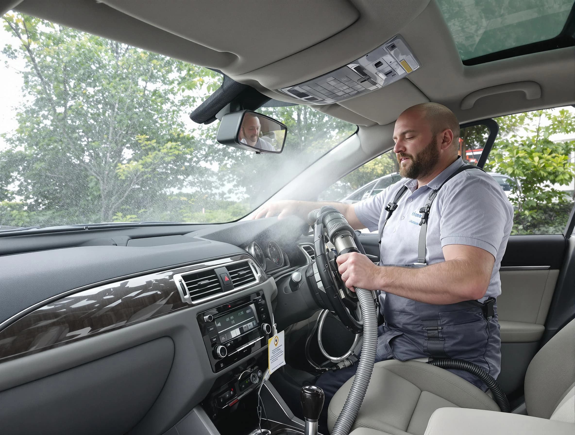 Marietta Air Duct Cleaning specialist performing professional car duct cleaning in Marietta