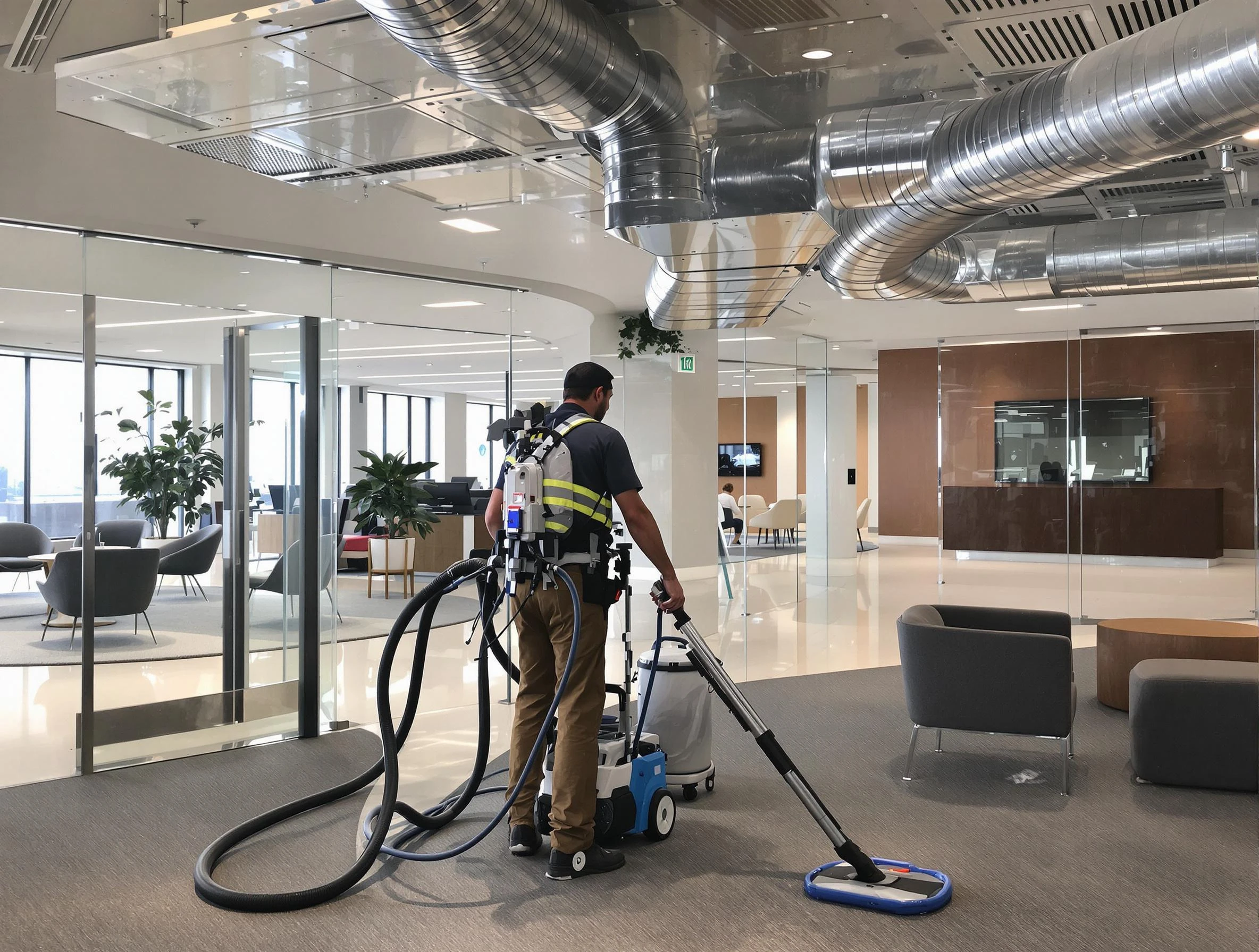 Commercial duct cleaning service by Marietta Air Duct Cleaning in Marietta